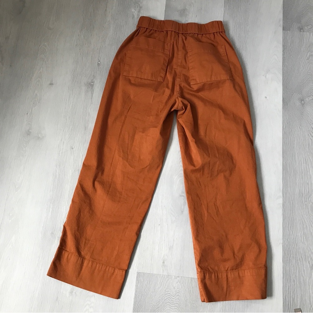 EVERLANE TROUSER PANT BROWN STRAIGHT LEG POCKETS TWILL WOMENS 4